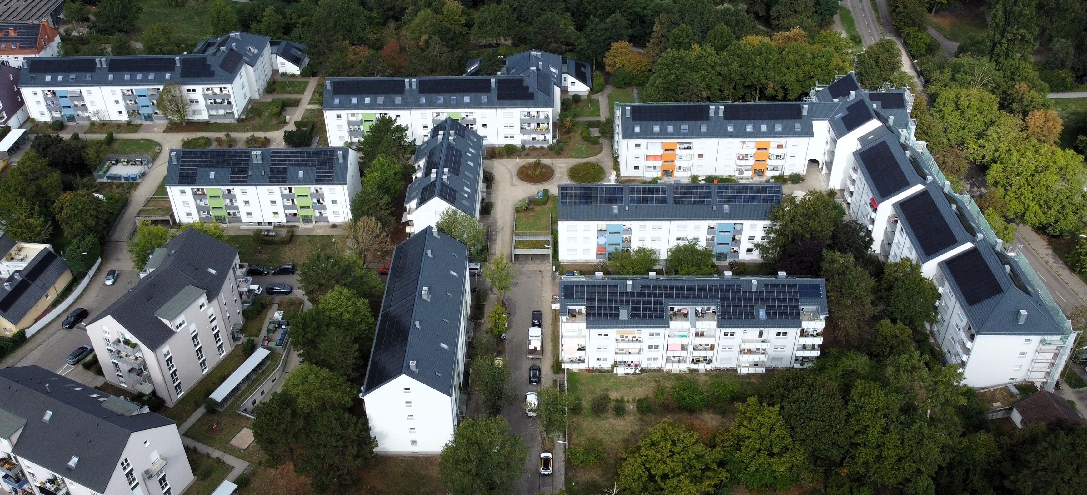 Quartier nach der energetischen Modernisierung