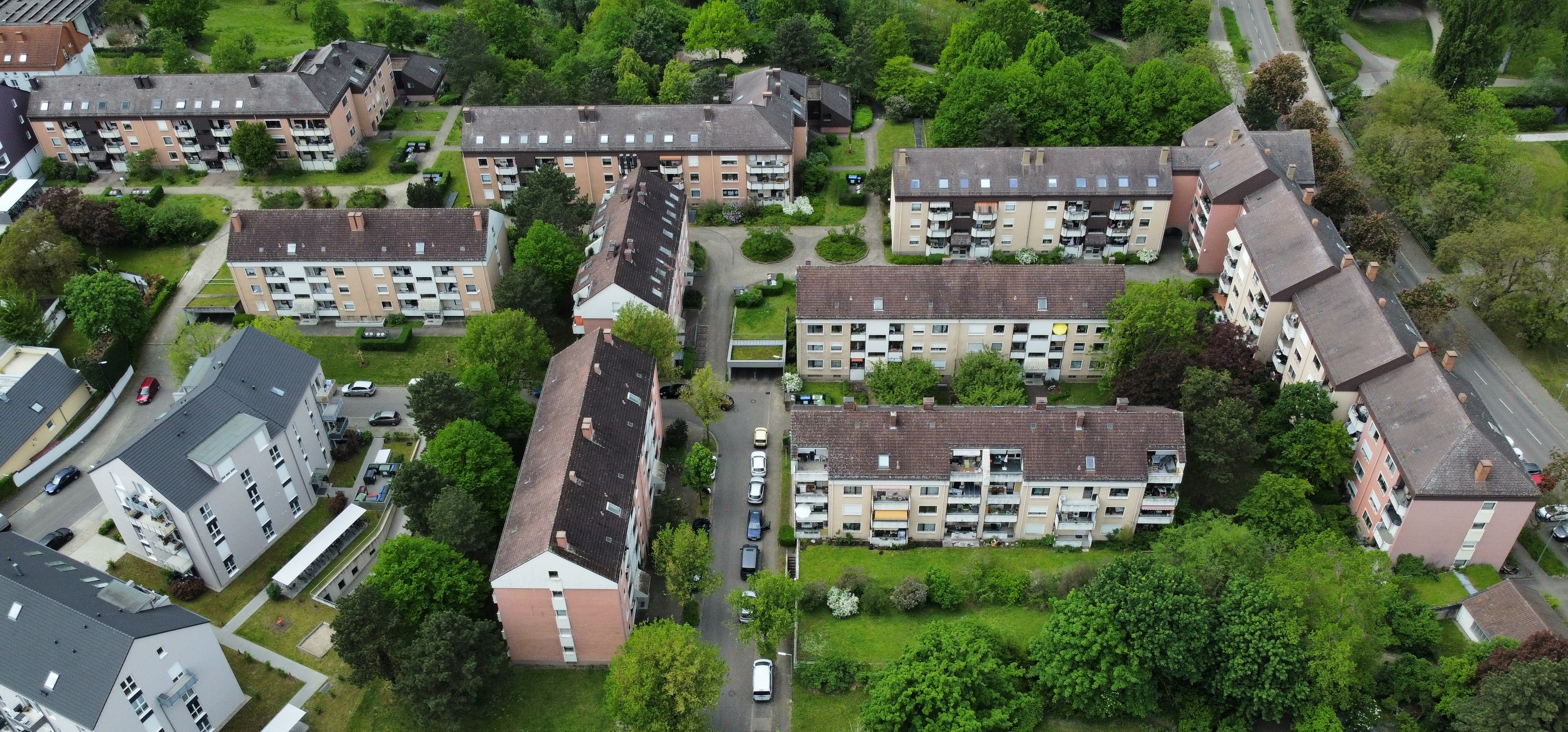 Quartier vor der energetischen Modernisierung